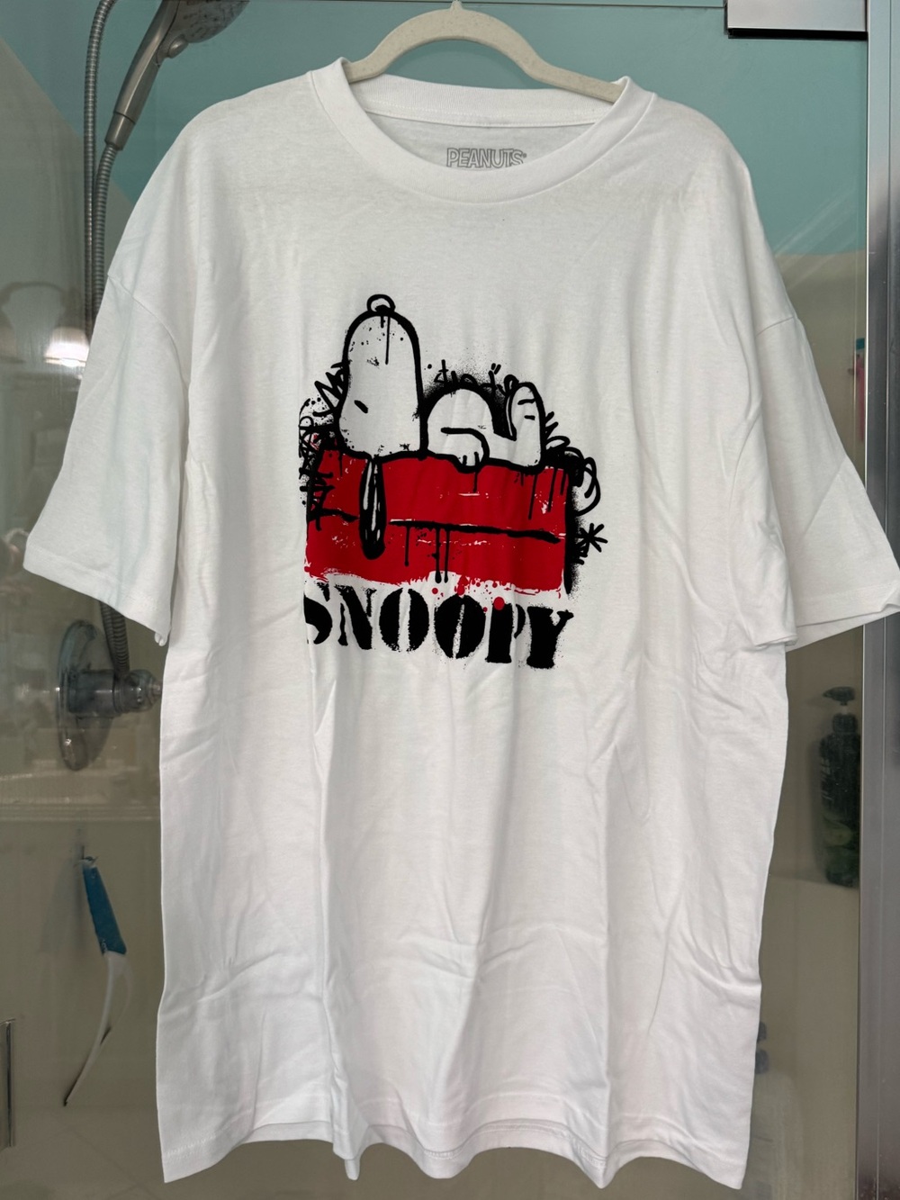 NWOT- Unisex White Classic Snoopy Tee